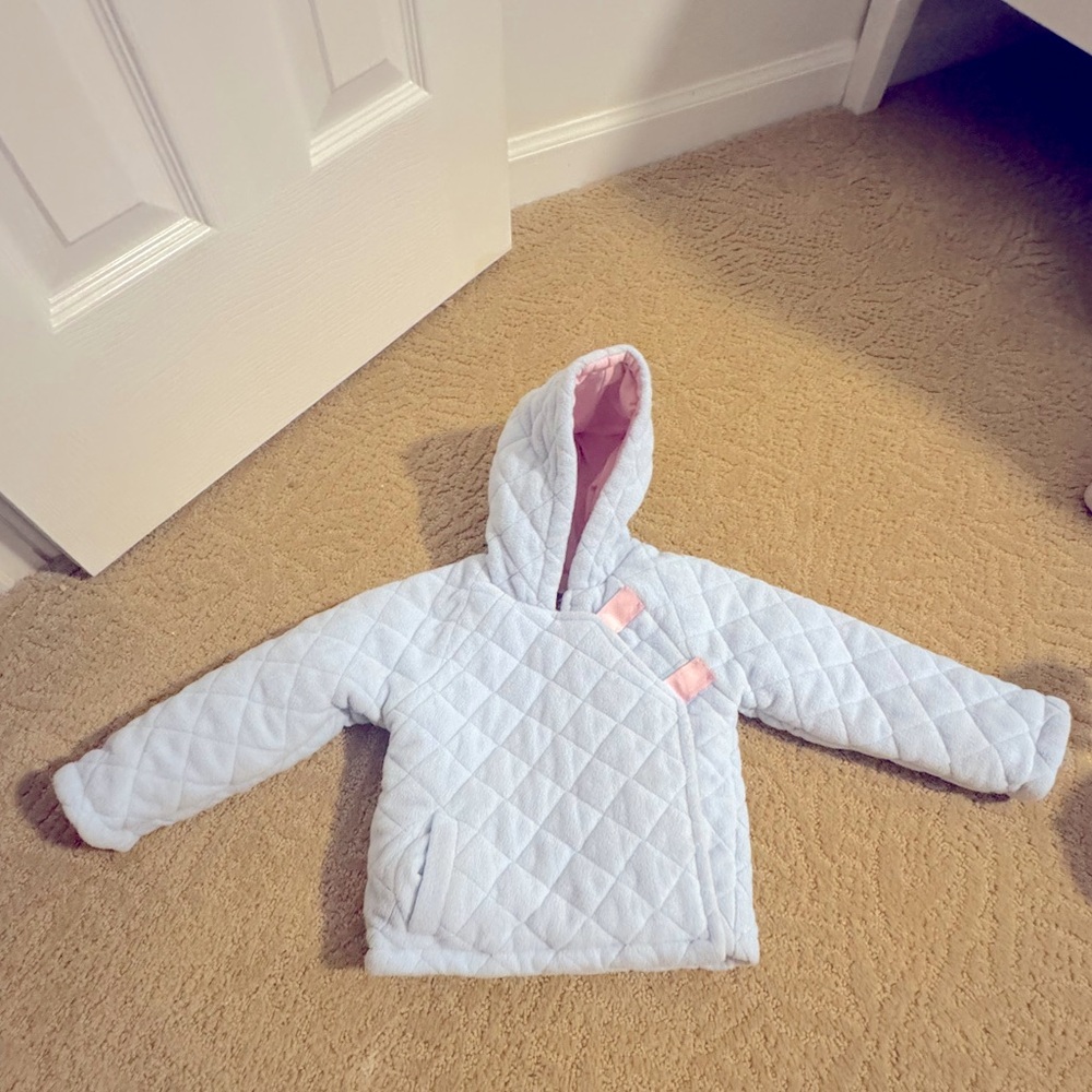Purple Pearl Smock. Puffer Coat. Heavy weight. We wore 12m-2T.